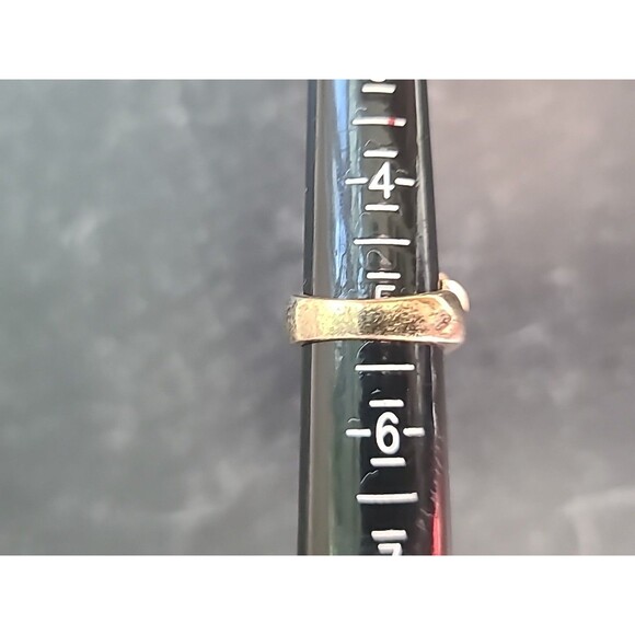 925 Vermeil Prong Set Citrine Colored Rhinestone Statement Ring, SIZE US 5 - Picture 8 of 10